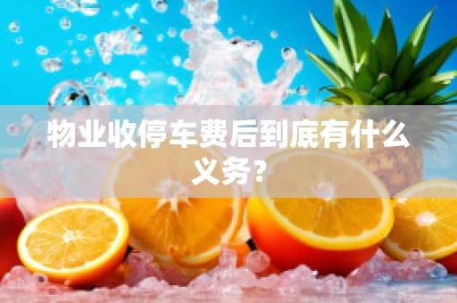 物业收停车费后到底有什么义务？
