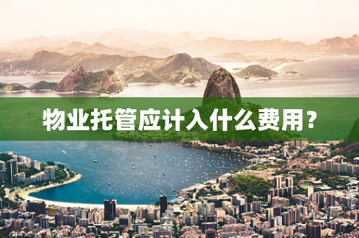 物业托管应计入什么费用？