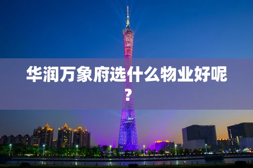 华润万象府选什么物业好呢？