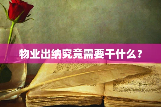 物业出纳究竟需要干什么？