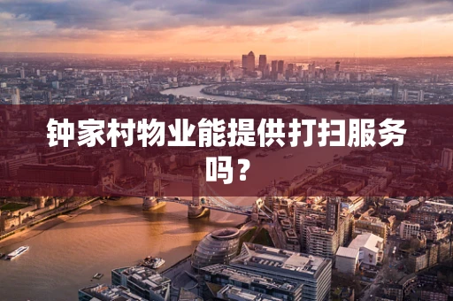 钟家村物业能提供打扫服务吗？