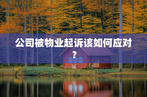 公司被物业起诉该如何应对？