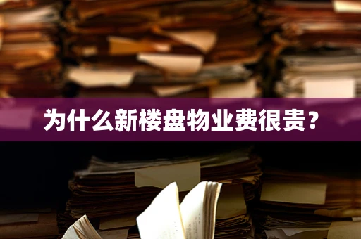 为什么新楼盘物业费很贵？