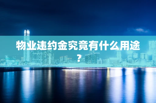 物业违约金究竟有什么用途？