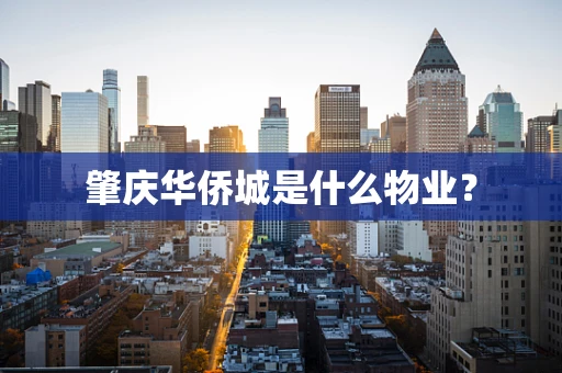 肇庆华侨城是什么物业？
