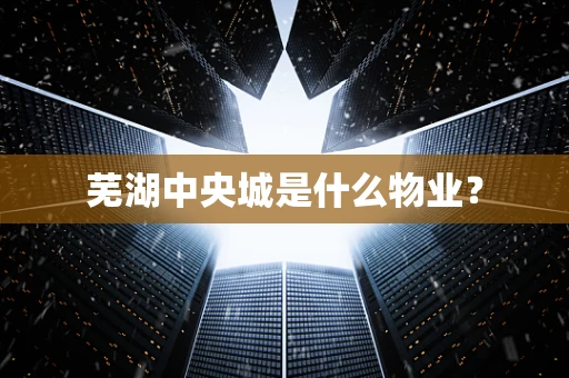 芜湖中央城是什么物业？