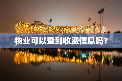 物业可以查到收费信息吗？