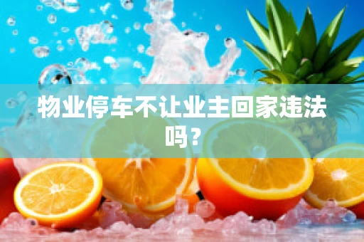 物业停车不让业主回家违法吗？