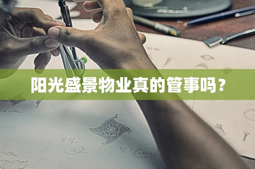 阳光盛景物业真的管事吗？