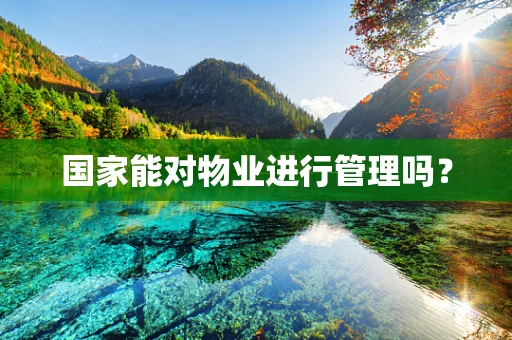 国家能对物业进行管理吗？