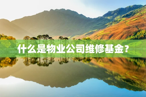 什么是物业公司维修基金？