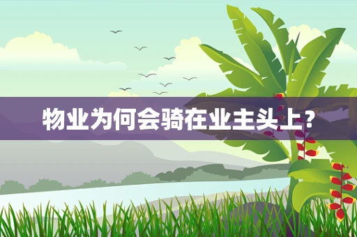 物业为何会骑在业主头上？
