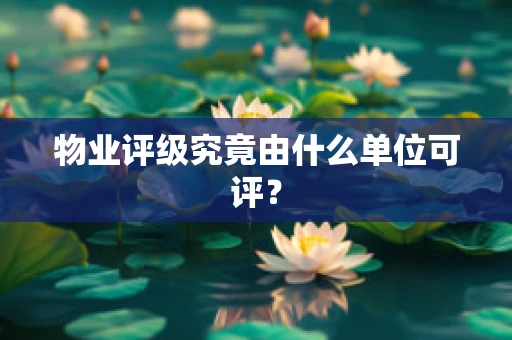物业评级究竟由什么单位可评？