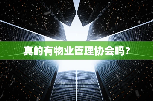 真的有物业管理协会吗？
