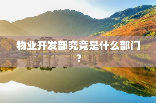 物业开发部究竟是什么部门？