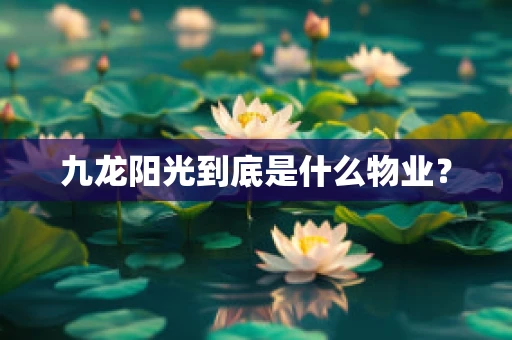 九龙阳光到底是什么物业？