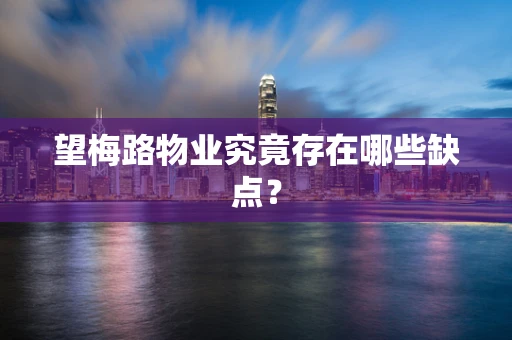 望梅路物业究竟存在哪些缺点？