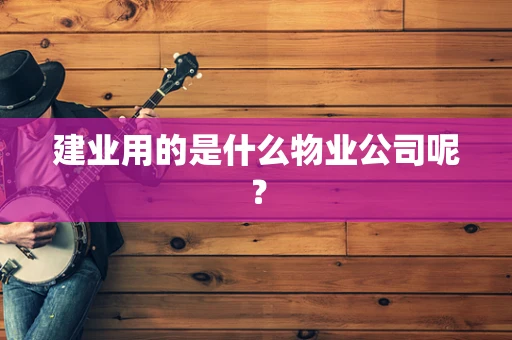 建业用的是什么物业公司呢？
