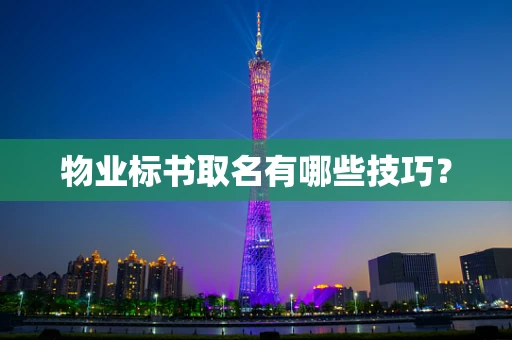 物业标书取名有哪些技巧？