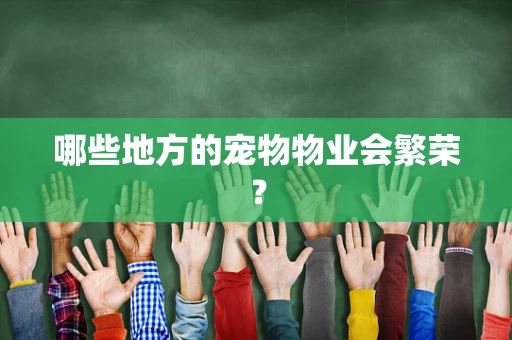 哪些地方的宠物物业会繁荣？