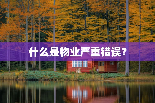 什么是物业严重错误？