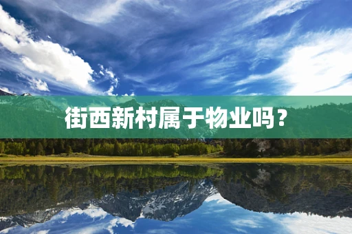街西新村属于物业吗？