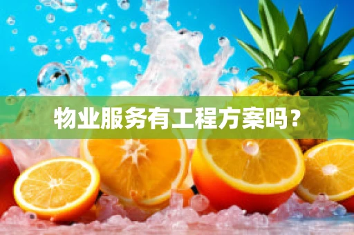 物业服务有工程方案吗？