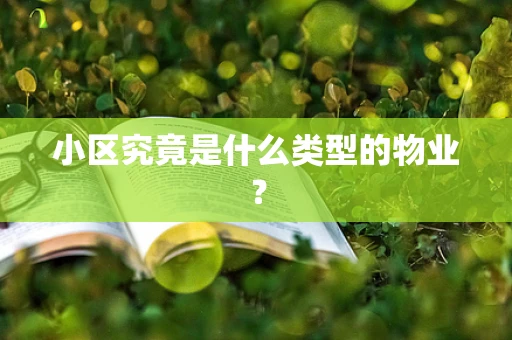 小区究竟是什么类型的物业？