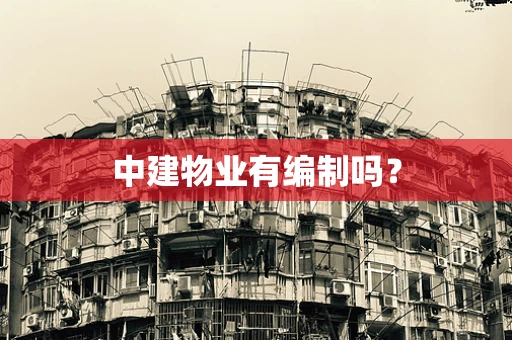 中建物业有编制吗？