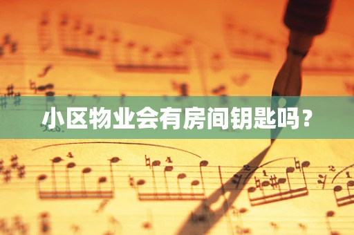 小区物业会有房间钥匙吗？