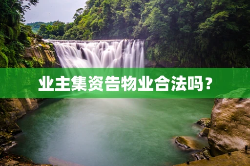 业主集资告物业合法吗？