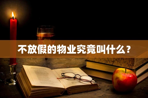 不放假的物业究竟叫什么？