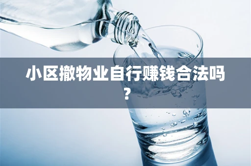 小区撤物业自行赚钱合法吗？