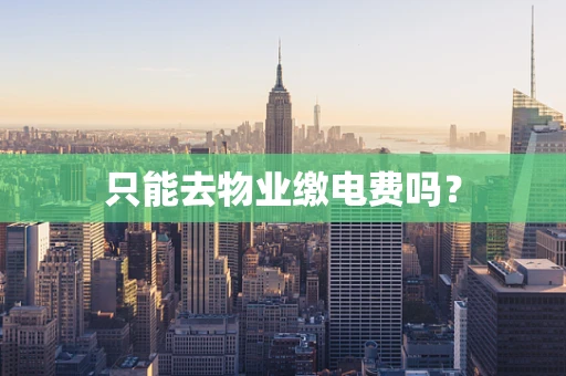 只能去物业缴电费吗？