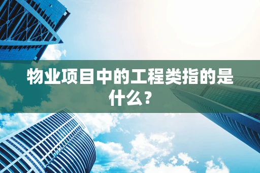 物业项目中的工程类指的是什么？