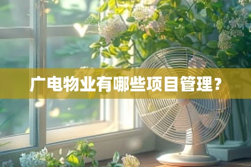 广电物业有哪些项目管理？