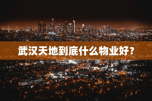 武汉天地到底什么物业好？