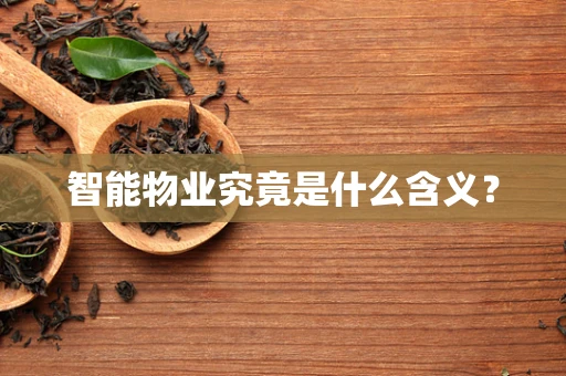 智能物业究竟是什么含义？