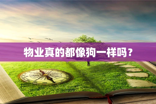 物业真的都像狗一样吗？