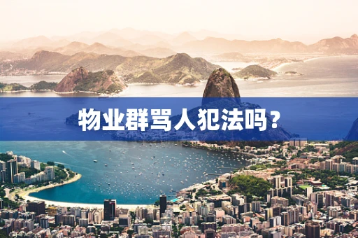 物业群骂人犯法吗？