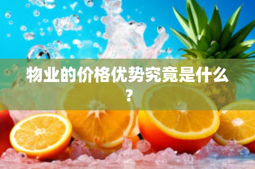 物业的价格优势究竟是什么？