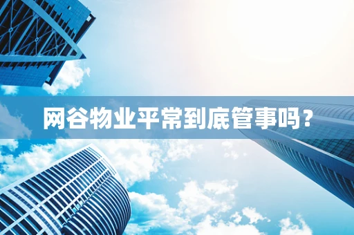 网谷物业平常到底管事吗？