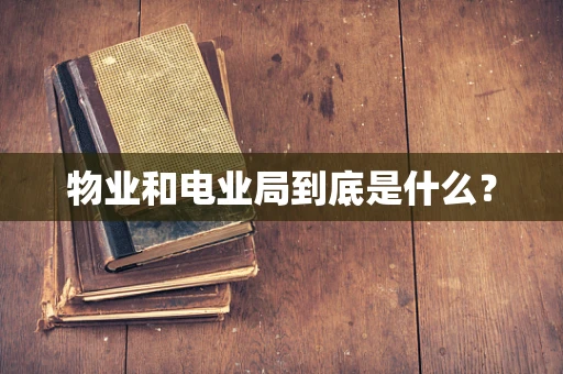 物业和电业局到底是什么？